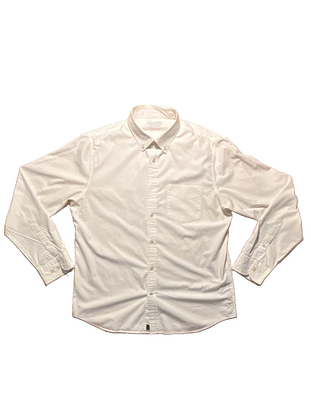 Banana Republic White Button-Down Dress Shirt